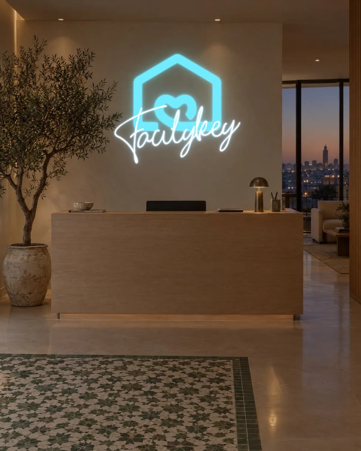 Facilykey — Office neon sign