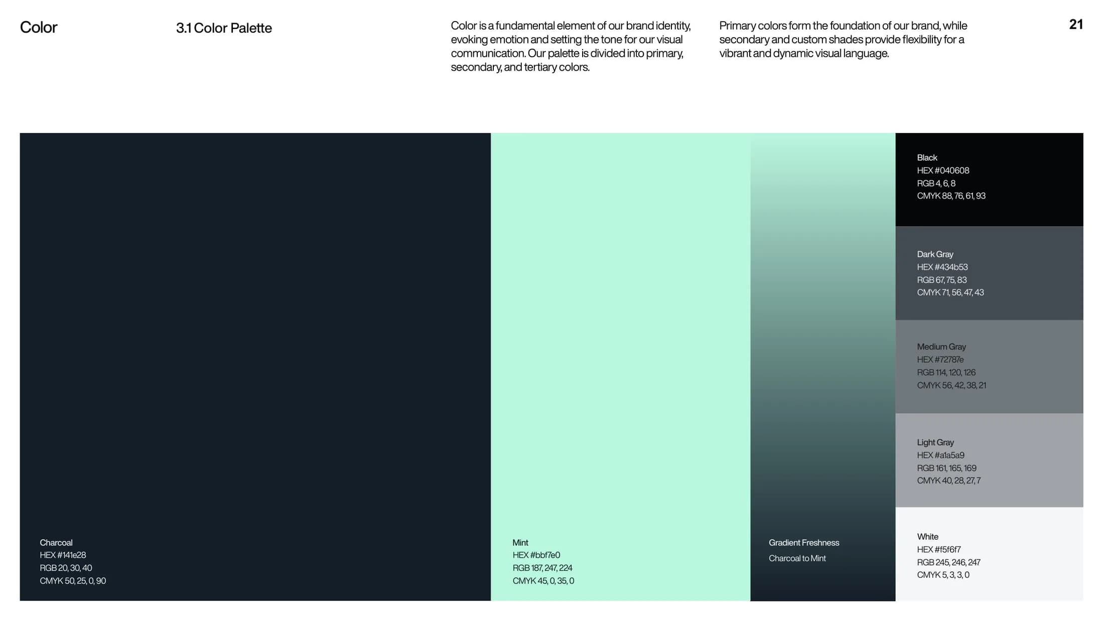 Grassroots — Brand guidelines: colour palette