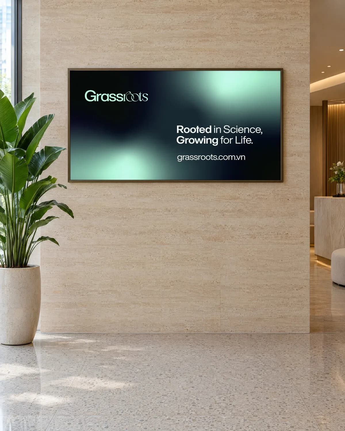 Grassroots — Key visual, clinic lightbox