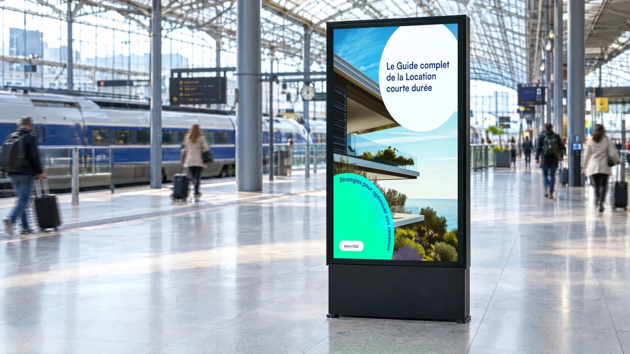 Ouikey — Ebook campaign, station totem